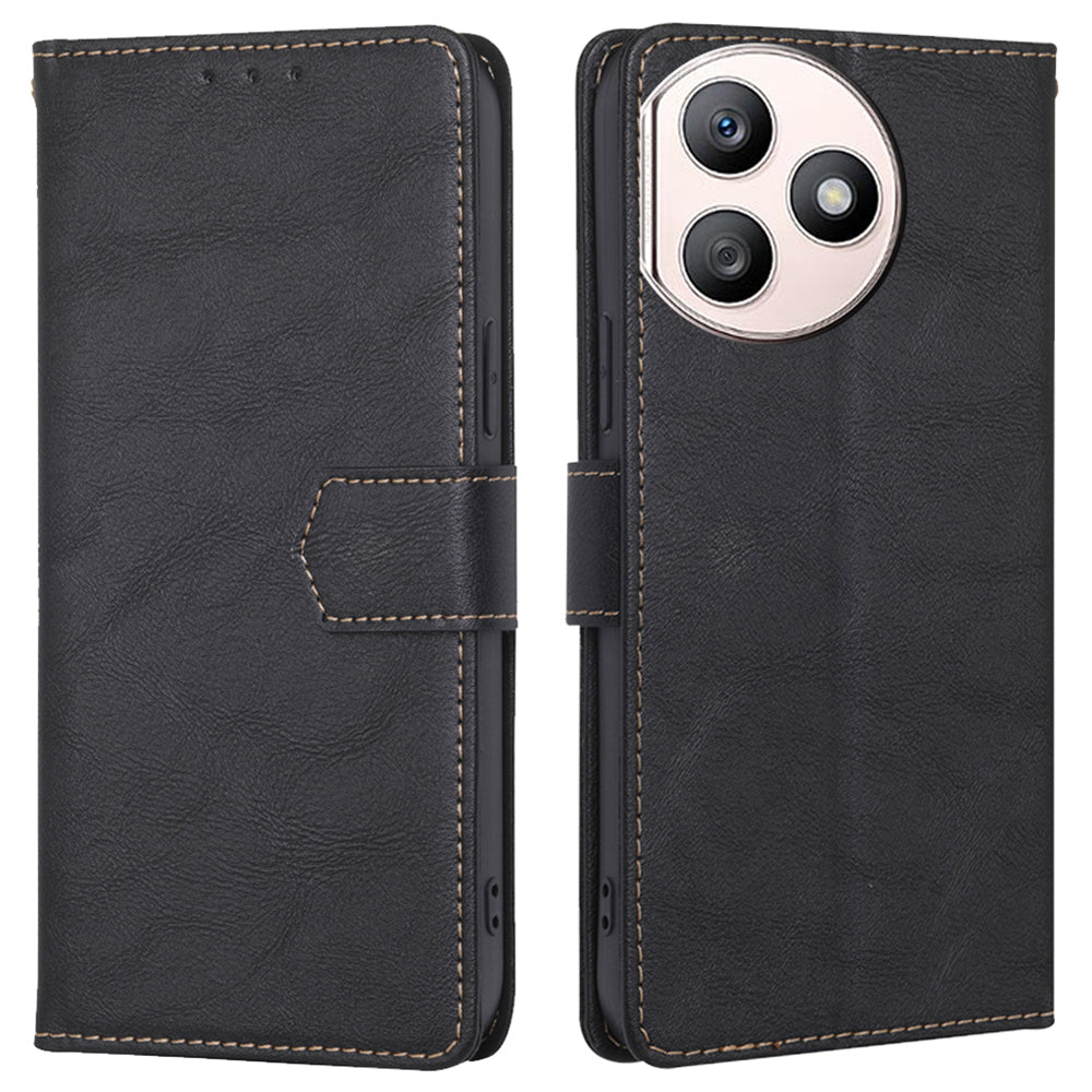 For Honor X50i+ 5G Cell Phone Case PU Leather+TPU RFID Blocking 3 Card Slots Cover - Black For Honor X50i+ 5G Cell Phone Case PU Leather+TPU RFID Blocking 3 Card Slots Cover - Black